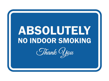 Signs ByLITA Classic Framed Absolutely No Indoor Smoking Thank You Sign
